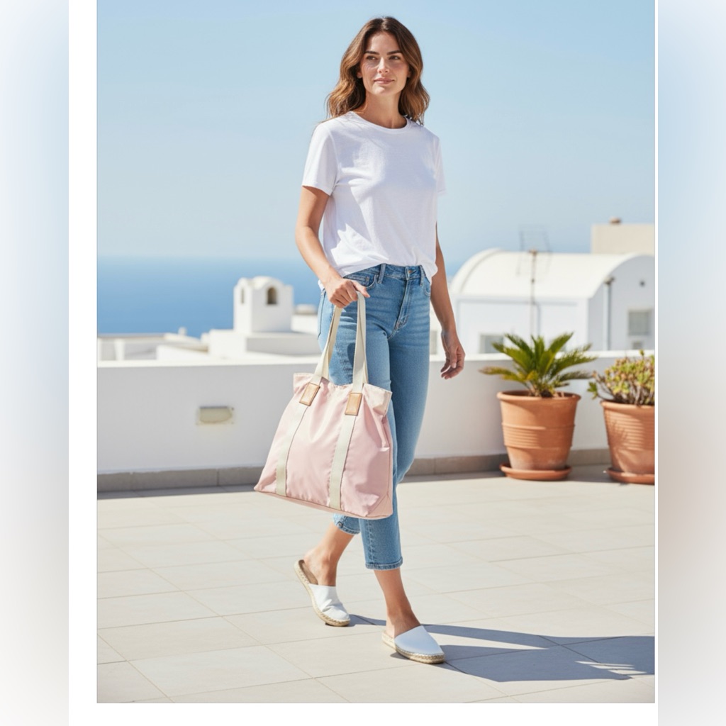 Prada Tessuto Nylon Pink Tote Bag